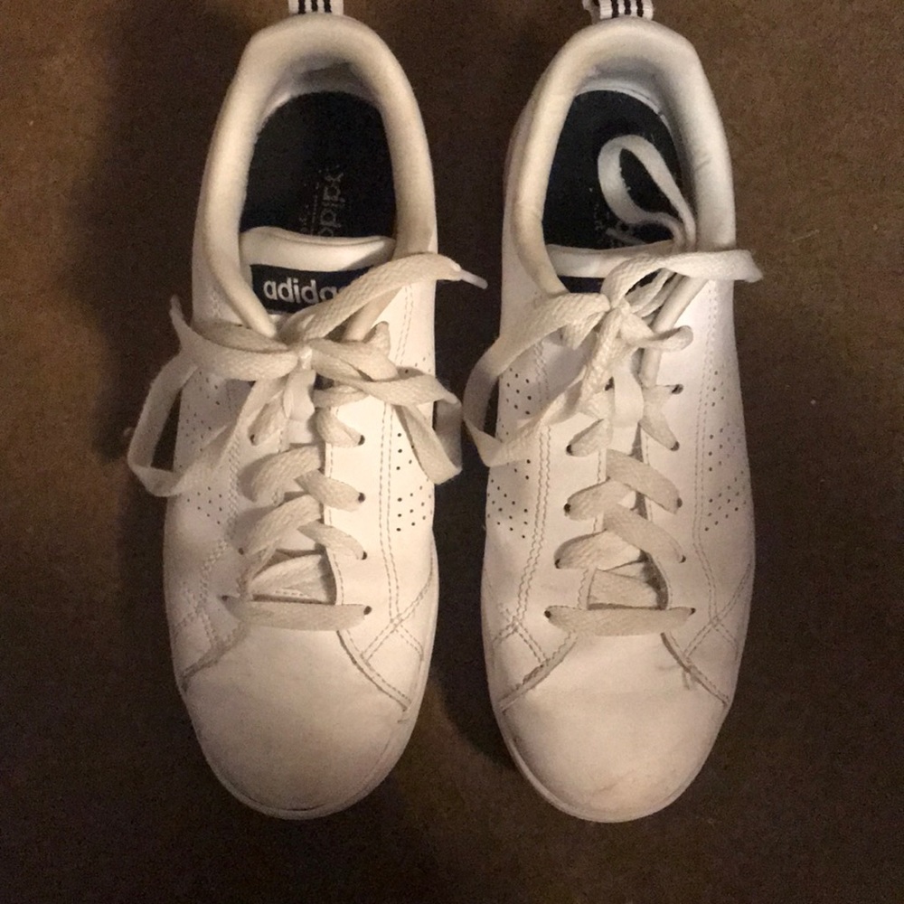 All white Adidas All stars